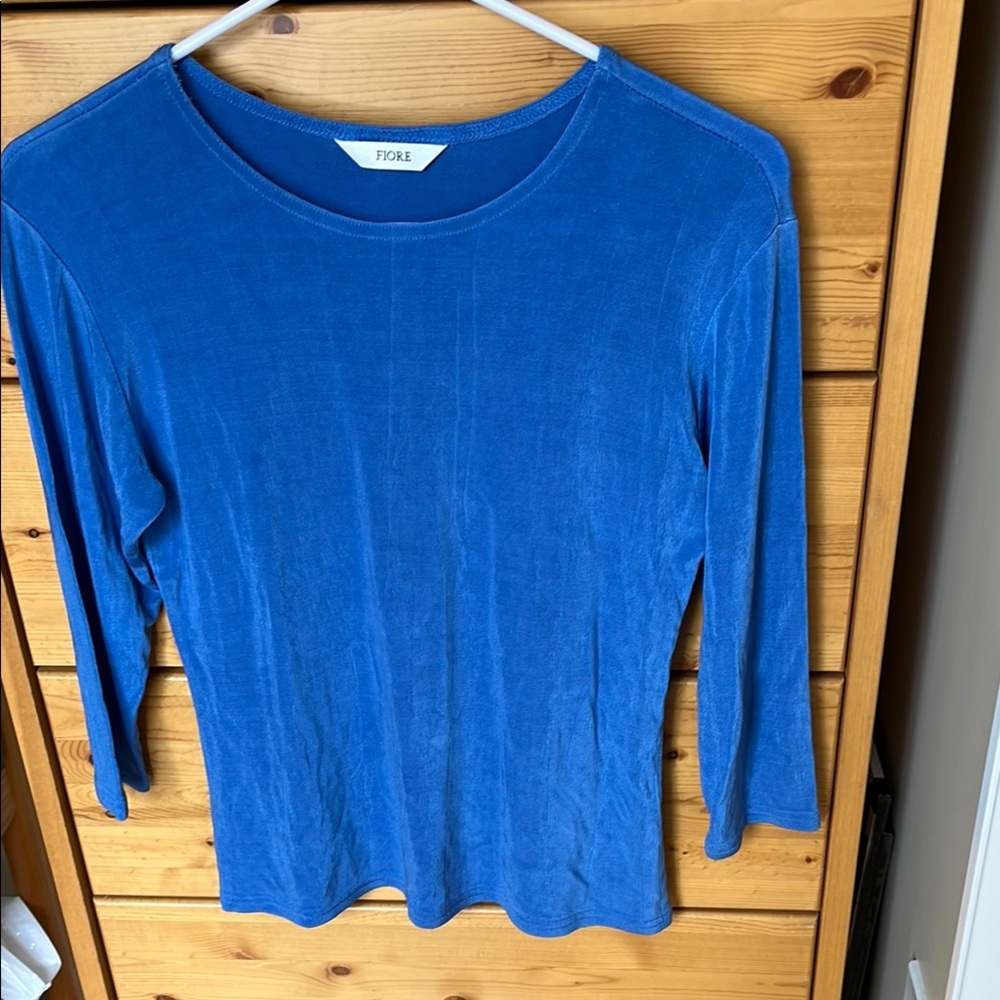Isabella Fiore Blue Fitted Blouse